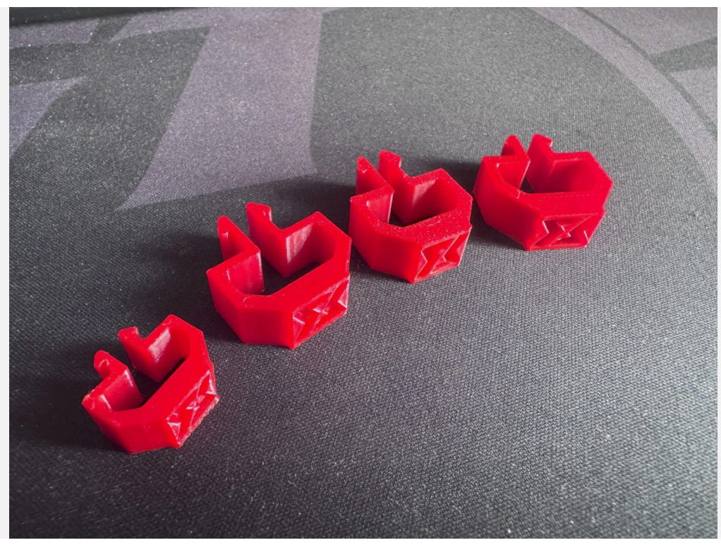 Widdowmaker cable clips lined up